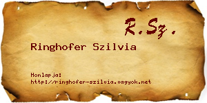 Ringhofer Szilvia névjegykártya